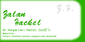 zalan hackel business card